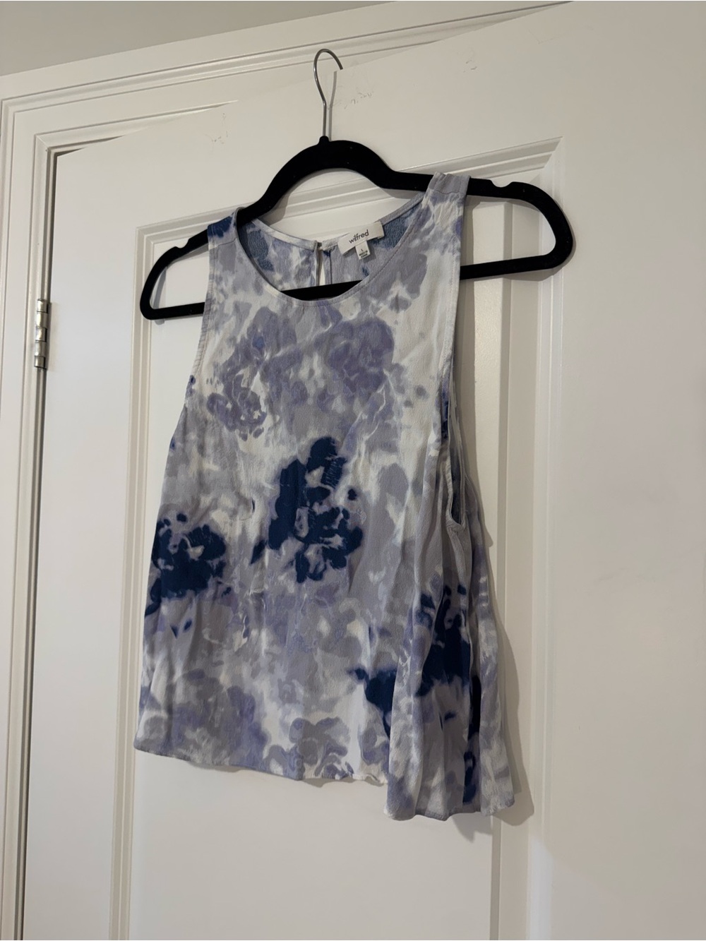 Wilfred Blue, Purple and Light Gray Floral Tank